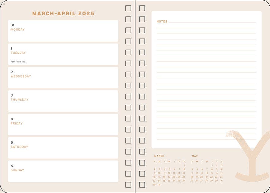 Insight Editions - #1 Pop Culture Publisher - Wholesale Planner - 2025 Yellowstone: The Dutton Ranch 13-Month Weekly Planner3