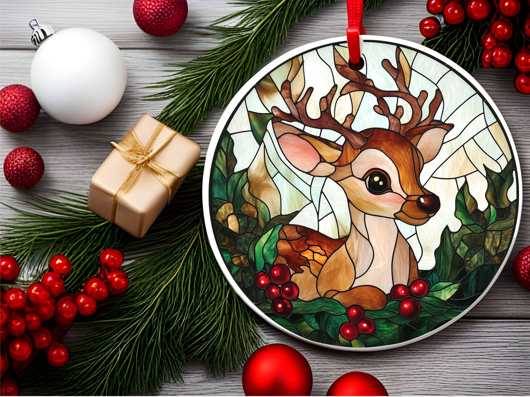 Stencil Art Canada - Wholesale Ornament - Ceramic Christmas Tree Ornament    0