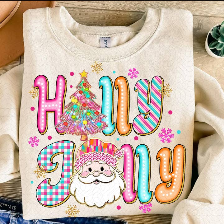 Holly Jolly Tee for wholesale by Southern Faye Lane Co