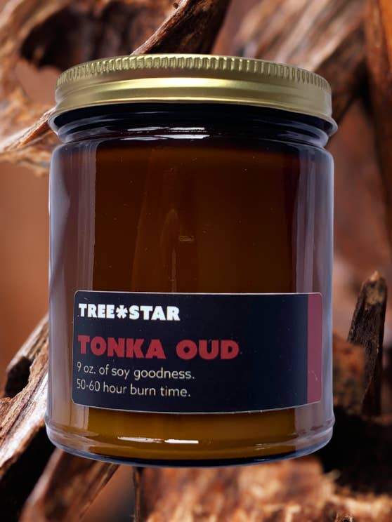 Tonka Oud 9 oz. Soy Candle for wholesale by TREE*STAR