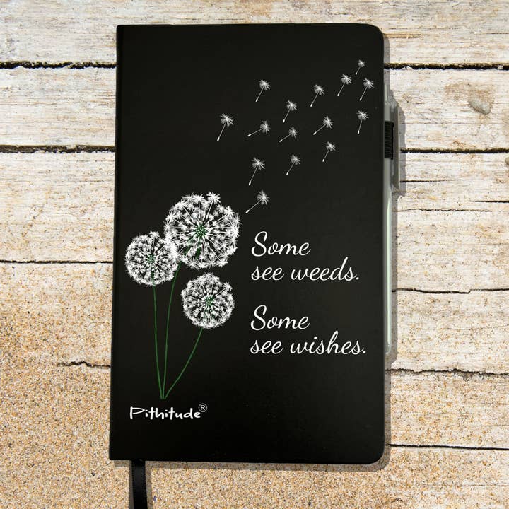 Pithitude - Wholesale Journal/Diary - Dandelion Wishes Blank Lined Journal Notebook with Pen1