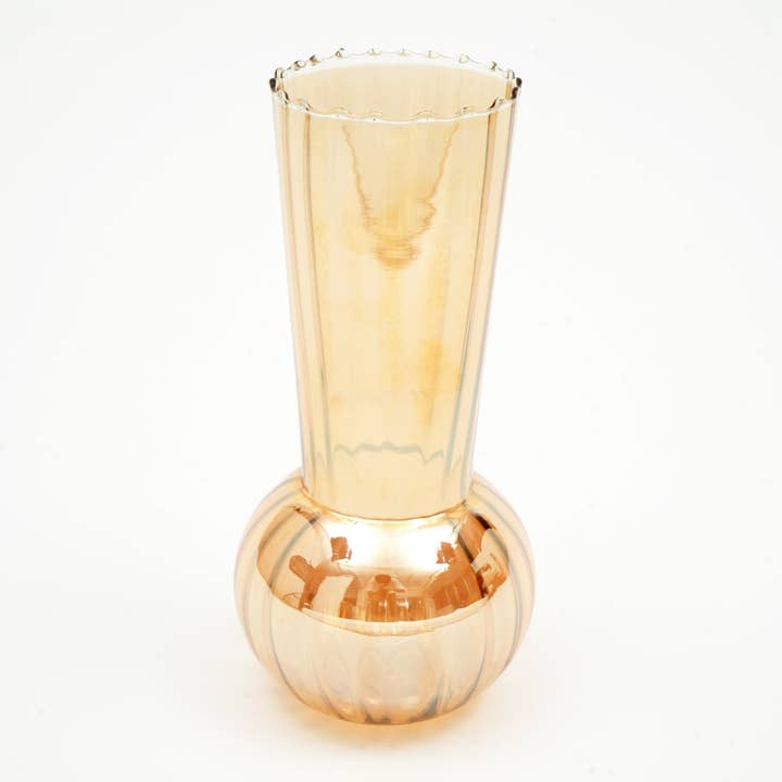 ExpoBazaar - Wholesale Vase - Glass Vase | Whimsy Whirlpool Small Vase | 6.3X9.3"2