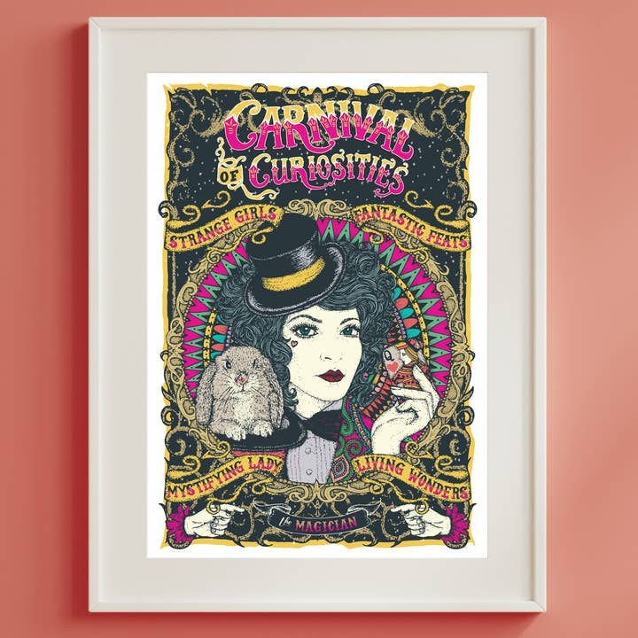 Impression de carnaval Circus Magician pour la vente par Lost Plots