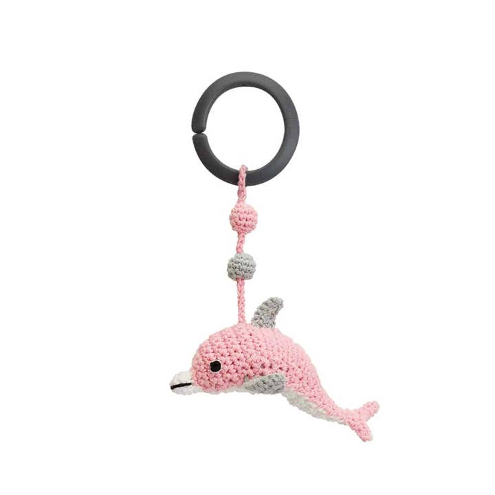 Dolphy Dolphy crochet stroller trailer in pink (ring) for wholesale by SindiBaba