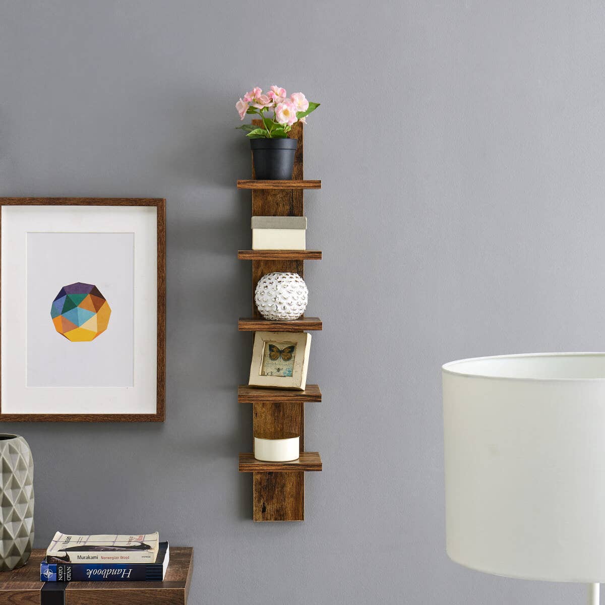 Danya B - Wholesale Wall Mounted Shelf - Utility Column 5.5" x 6" x 30" Spine Wall Shelves4