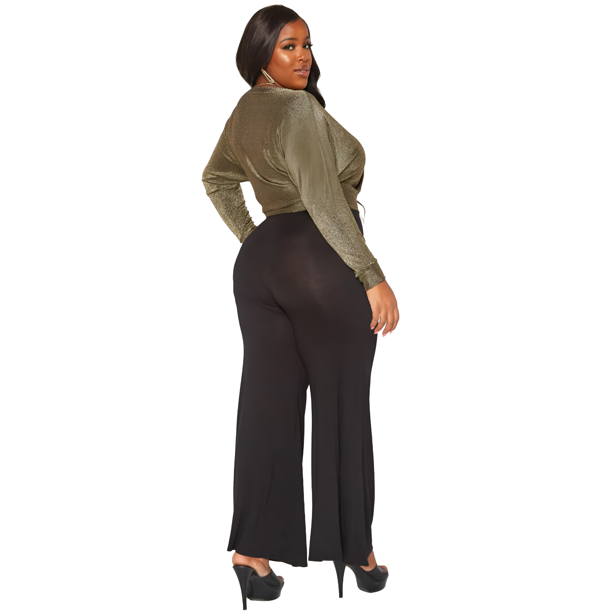 Robin K - Wholesale Fashion Leggings - Women's - Bellatrix Women's Plus Size Active Flare Leggings2