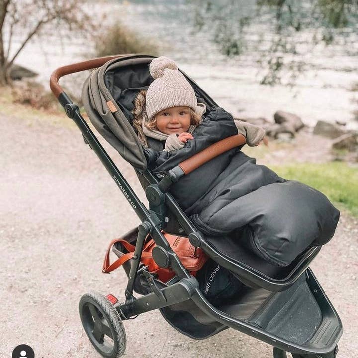 baby luno - Wholesale Pram cover/accessory - baby luno Nordic Footmuff Pram Liner - Classic Black4