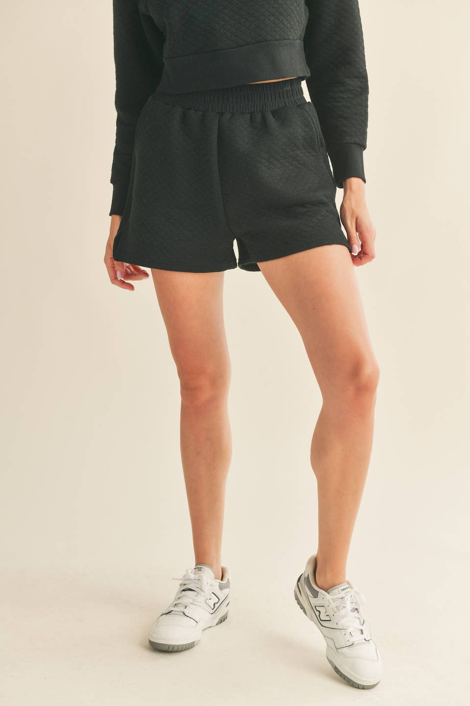 Sort Sorte quiltede bokseshorts for engroshandel på Faire6