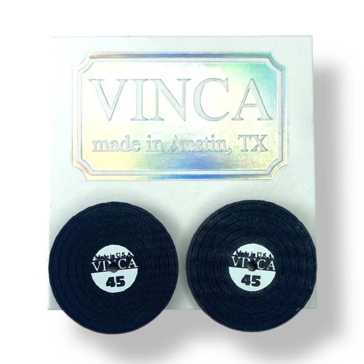 Boucles d'oreilles en vinyle - Pour l'amateur de musique vinyle vintage pour la vente par Vinca