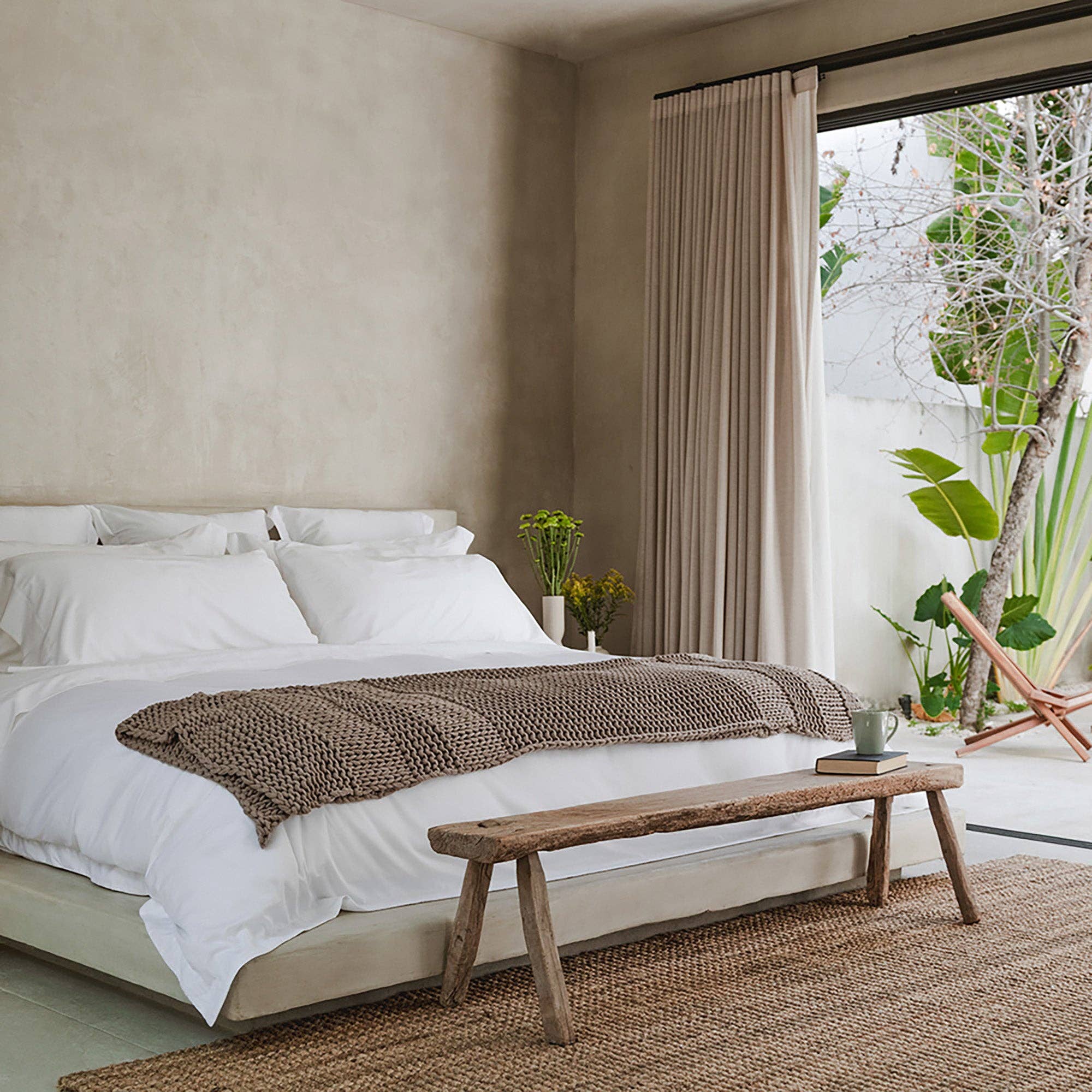 In White Classic Organic Sheet Set for wholesale on Faire3