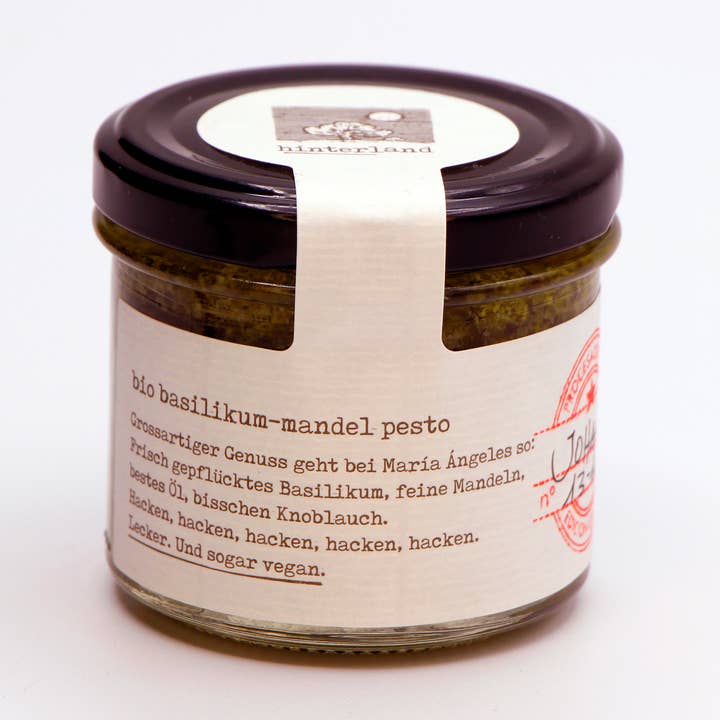 hinterland - Wholesale Pesto - Vegan fresh basil and organic almond pesto0