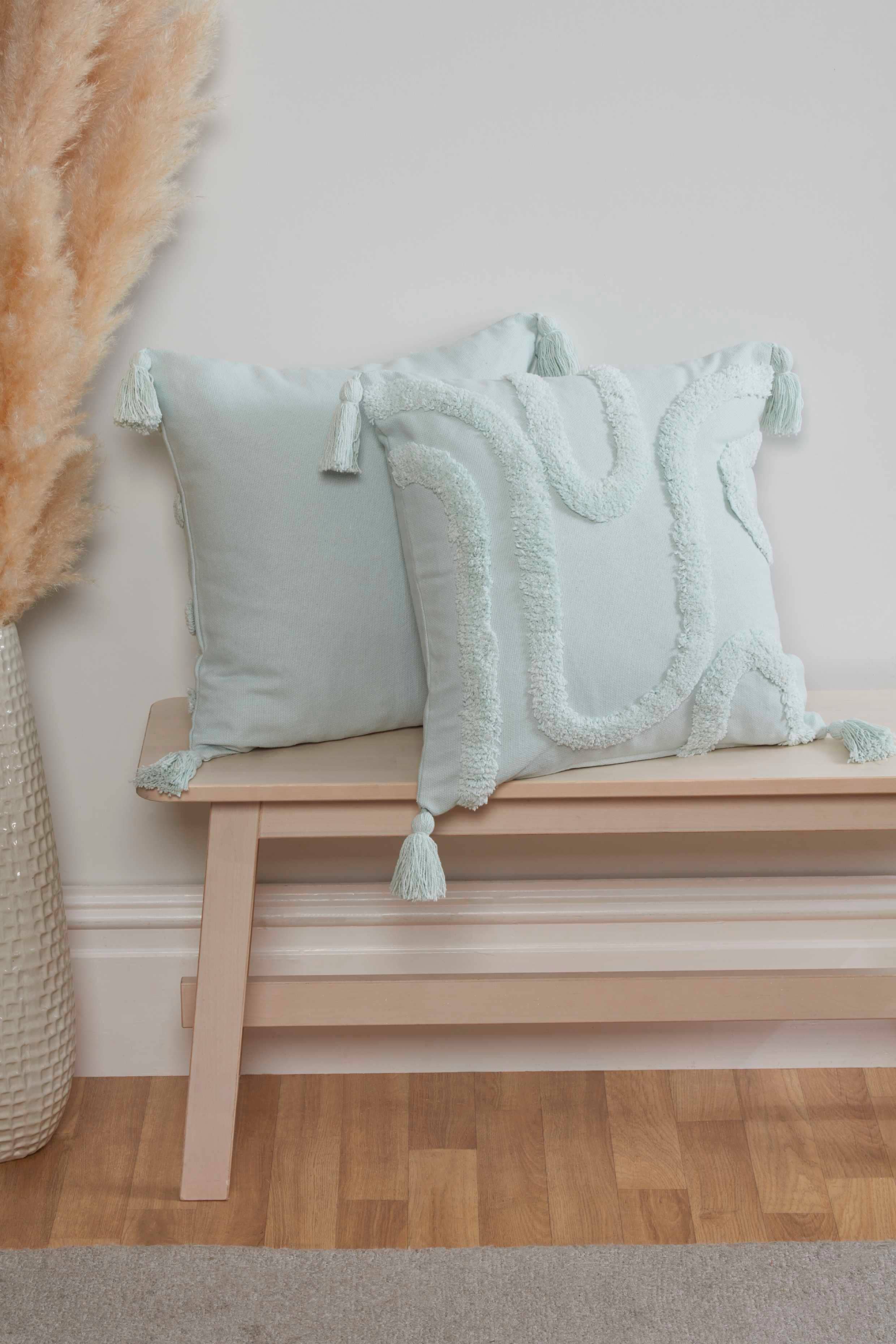 Rapport Home Furnishings Limited – Engroshandel Pyntepudebetræk – Cabana Tuftet Bomulds Pudebetræk (43x43 cm)0