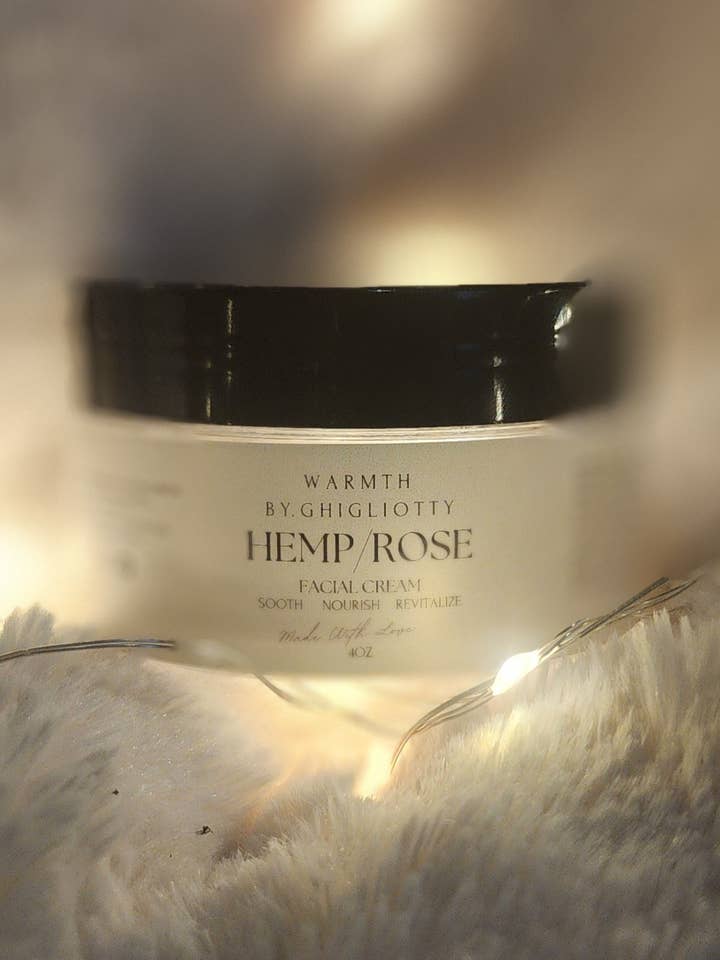 Hemp Rose Facial Cream for wholesale by WARMTHBYGHIGLIOTTY