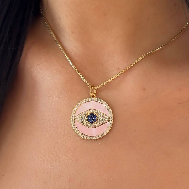 Evil Eye hanger voor wholesale door Belle By Elle