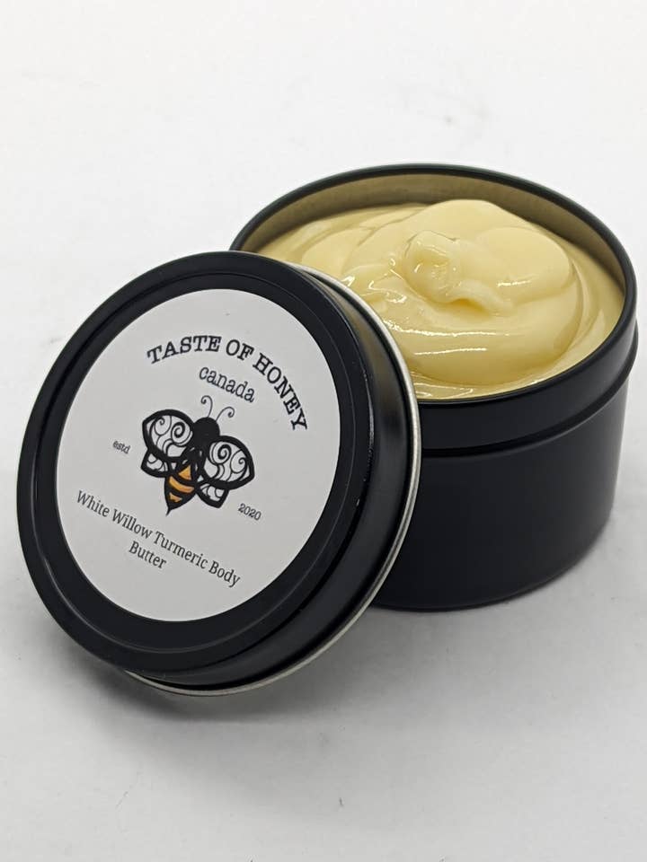 White Willow and Turmeric Body Butter (120ml) for wholesale by Taste of Honey Canada