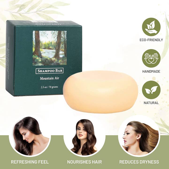 Adirondack Fragrance Flavor Farm - Wholesale Shampoo Puck/Solid Shampoo - Mountain Air Shampoo Bar 2.5oz | Oily Hair2