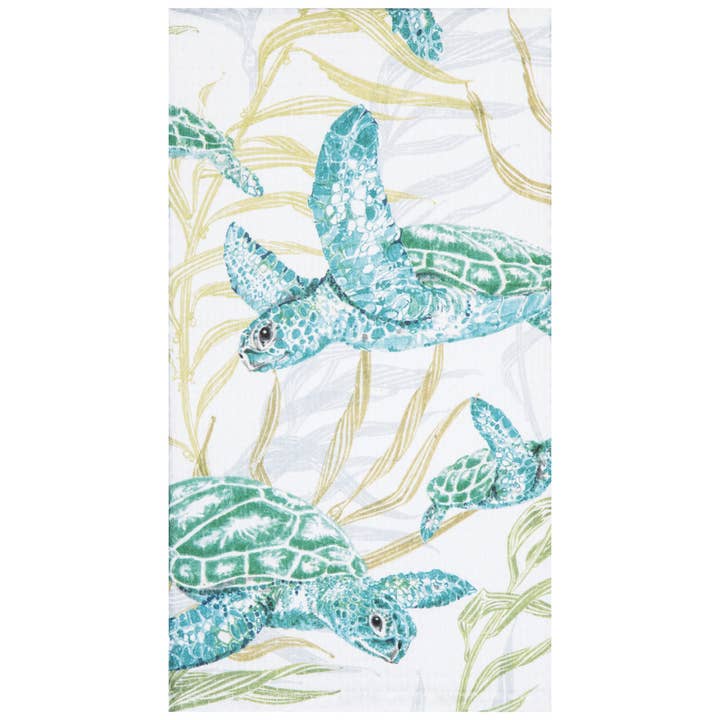 Coastal Turtle Cove Kitchen Towel for wholesale by C&F Home