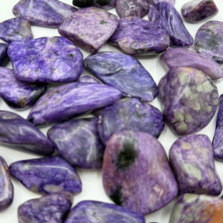 Meraki Gemstones – wholesale Spiritual stone/crystal – Charoite Tumbled Gemstones - 25-35mm (0.5kg/1.1lbs) 3