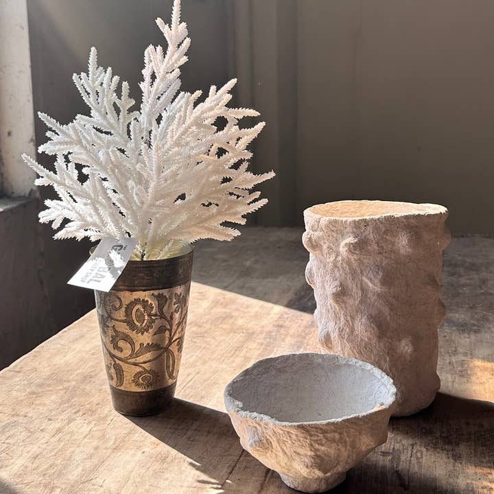 The Global Swap Shop – wholesale Vase – Cotton Mache Decorative Pot2