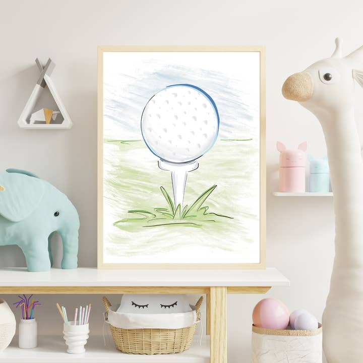 Erin Edith Illustration - Wholesale Art Print - Kids & Baby - Golf Nursery Prints / 3 Print Set / Unframed1
