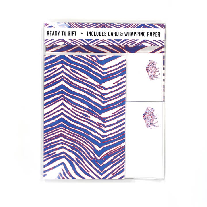 Buffalo Design And Printing – wholesale Kontorsmateriel/Notecard Set – Zubaz Buffalo Brevpapper Presentset1