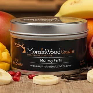 Monkey Farts - Soy Tin Collection for wholesale by MorninWood Candles