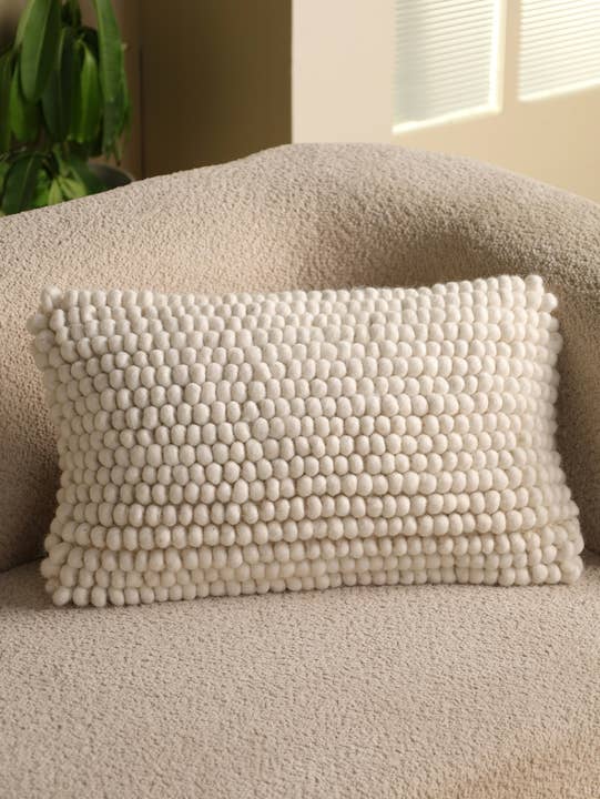 Eyda Homes - Wholesale Throw Pillow Cover - Boho Wool Pillow Cover | Popcorn Texture Cover with Insert5