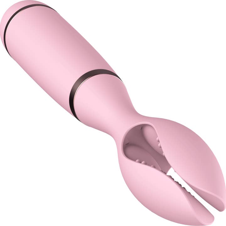 Kinky Pleasure - Wholesale Sex Toy - Power Escorts - BR164 - Couple Pleasure - Couple Vibrator - Rechargeable - Silicone - 19 × 2.75 CM - Pink7