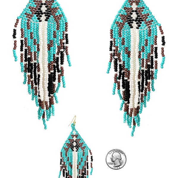 Jewelry Max - Wholesale Tassel Earrings - ( H232 ) HANDMADE SEEDBEAD TASSEL EARRING0