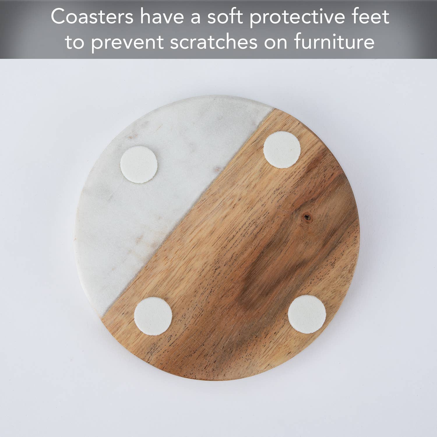 CounterArt/Highland Home/Thirstystone - Wholesale Coasters - Thirstystone Acacia Wood Coasters with White Marble Accents1