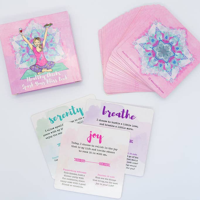 Spark Your Bliss Affirmation Card Deck for wholesale by Healthy Chicks
