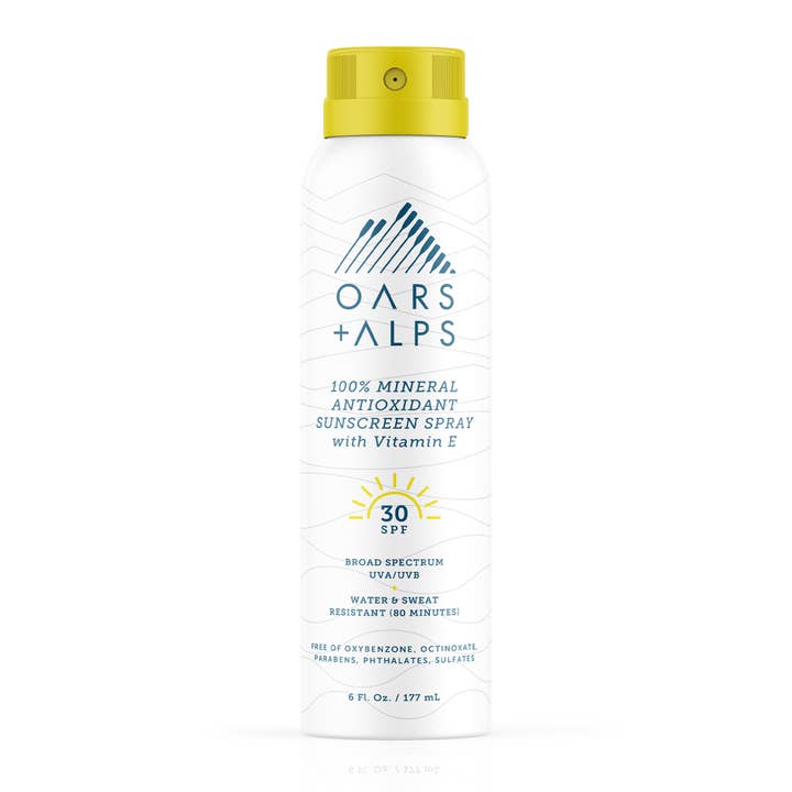 100% Mineral Sunscreen Men's SPF 30 Spray, Shea Butter for wholesale by Oars + Alps