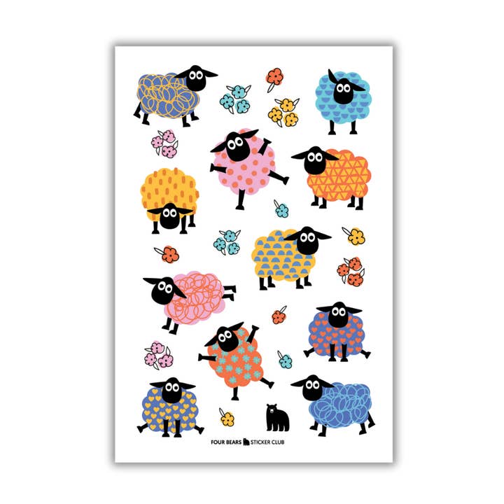 Fluffy and Fabulous for wholesale by Four Bears Sticker Club