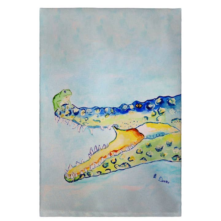 Croc & Frog Guest Towel for wholesale by Betsy Drake Interiors