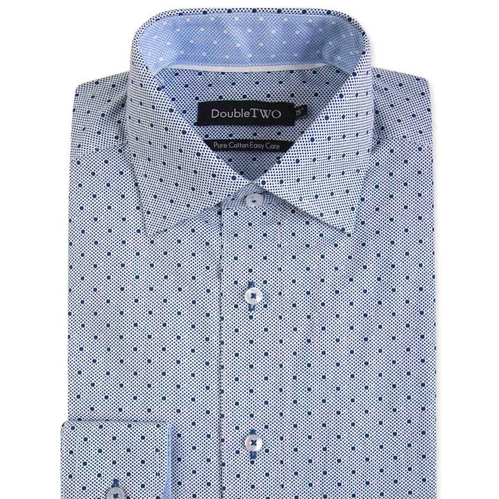 Dobbelt To Mænds Store Størrelse Ren Bomuld Nem Pleje LS Formelle Skjorter (SAW19) for engroshandel hos Brooklyn Big & Tall