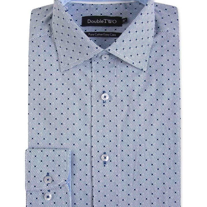 Doppelpack Herren Übergröße Reine Baumwolle Pflegeleichte Langarmhemden (SAW19) für den Großhandel von Brooklyn Big & Tall