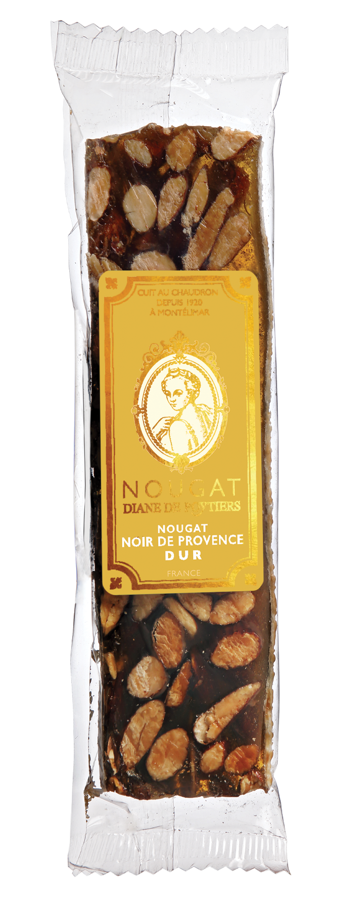 Nougat Diane De Poytiers - Wholesale Nougat - Black nougat from Provence Bar 100 g0