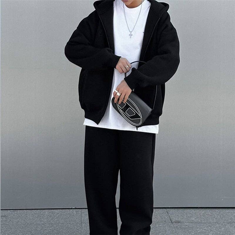 kycozy - Wholesale Lounge Set - Women's - Solid Fleece Hoodie Pants Set1