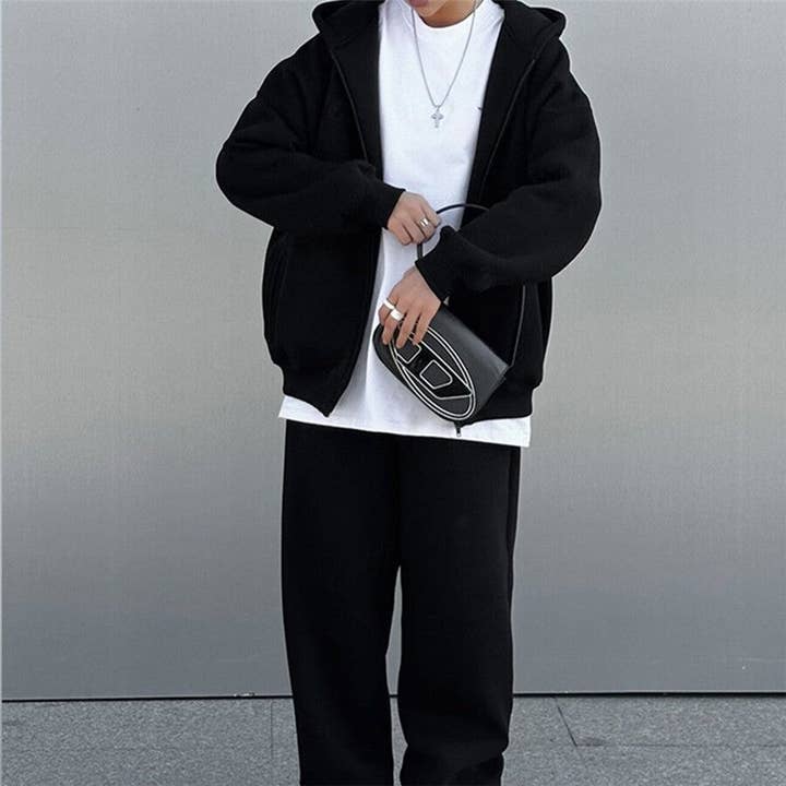 kycozy - Wholesale Lounge Set - Women's - Solid Fleece Hoodie Pants Set1