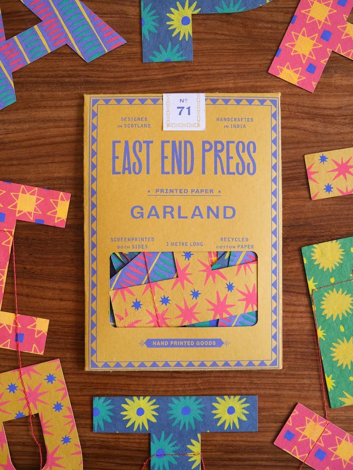 BRIGHT HAPPY BIRTHDAY SEWN GARLAND for wholesale by East End Press