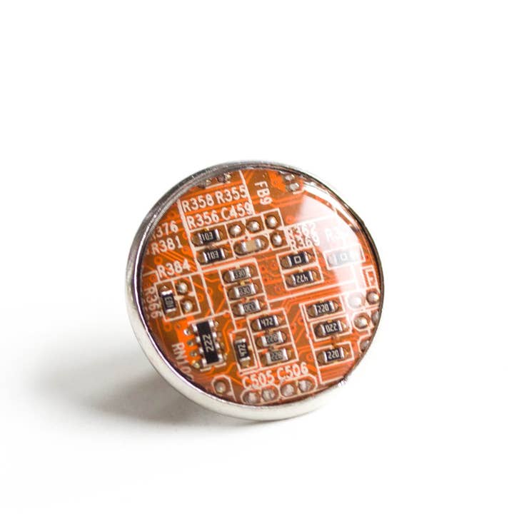 Pavlysh s.r.o. - Wholesale Lapel Pin/Button - Circuit board pin, 18mm silver7