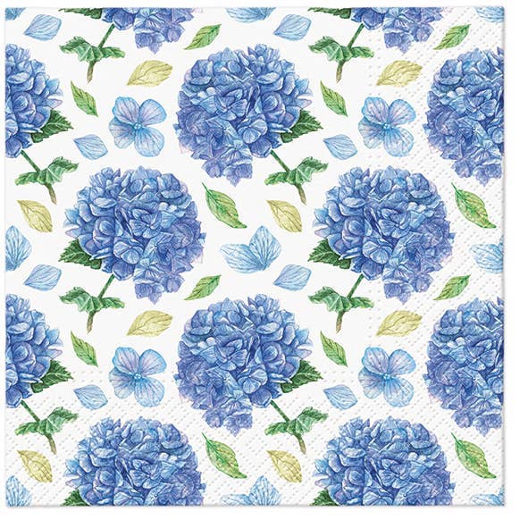 Onic Brands LLC - Wholesale Disposable napkin - Hydrangea Pattern Lunch Napkins - Floral Napkins