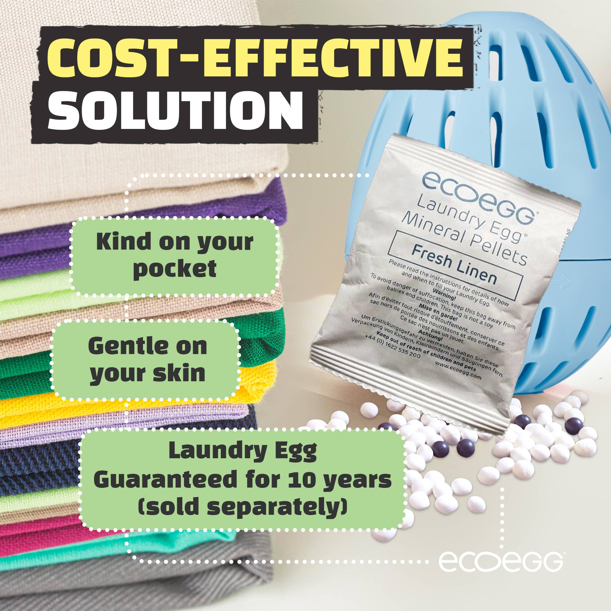 Ecoegg - Wholesale Laundry Detergent Powder/Pods - ecoegg Laundry Egg Refill Pellets - Fresh Linen - 50 washes7