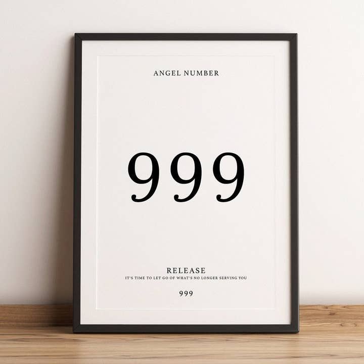 Angel Number Print - 999 for wholesale by Refined Spaces