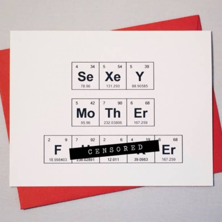 Sexy Motherfucker Sentimental Elements Card for wholesale by theBird+theBeard