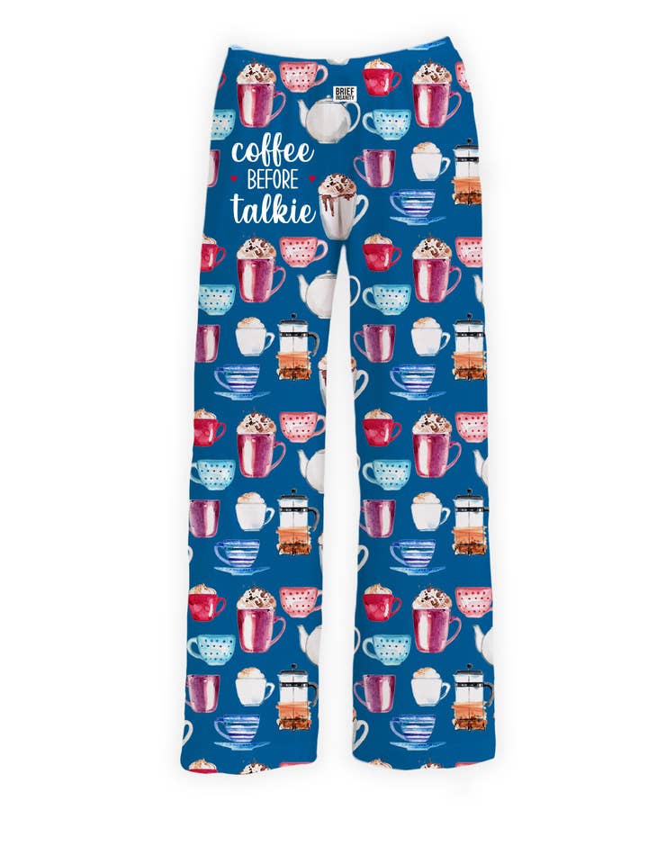 Coffee Before Talkie Lounge Pants for wholesale by BRIEF INSANITY