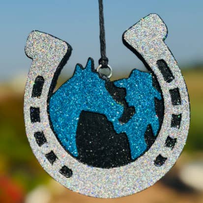 Horseshoe with Cowgirl Car Freshie/ Car Scent/ Western for wholesale by Scent Story Freshies