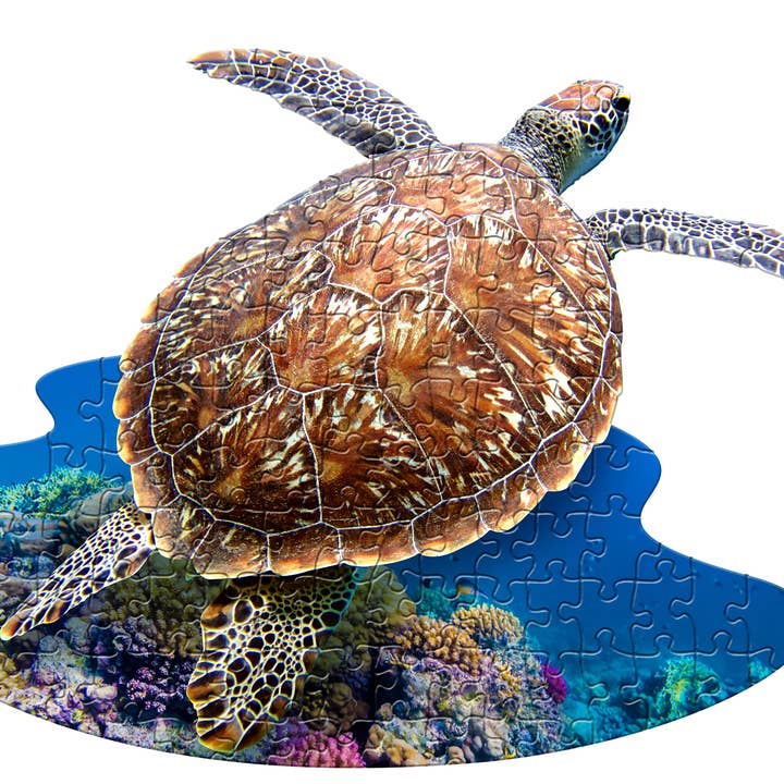Madd Capp Games & Puzzles - Wholesale Retailer Display - Paper & Novelty - PUZZLE DISPLAY - Lil Sea Turtle 100pc