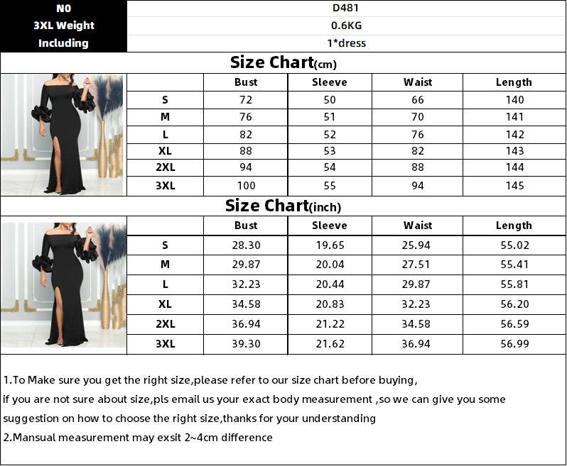NINEXIS - Wholesale Gown - Women's - CWDMD1729_ONE SHOULDER SLIT RUFFLE SLEEVE EVENING MAXI DRESS8