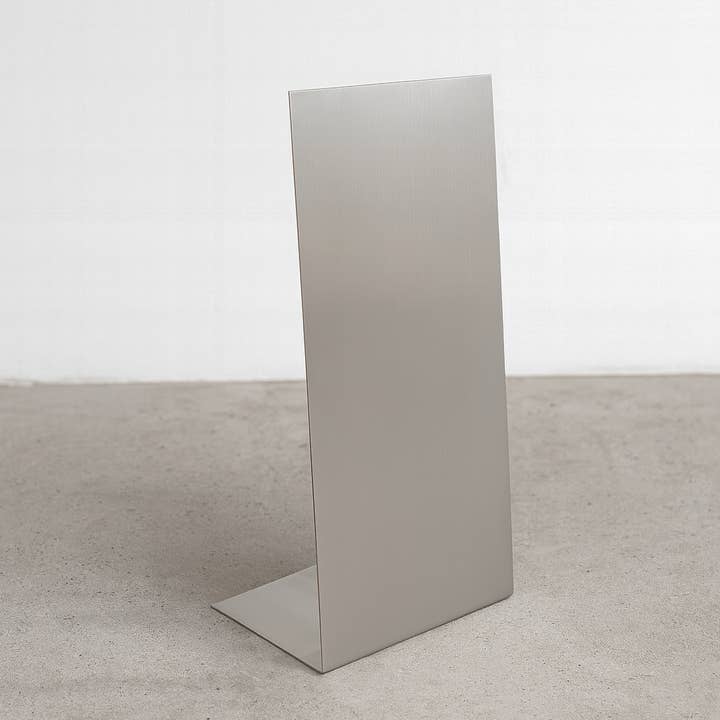 #031 - Mini Brushed Stainless Steel Floor Sign for wholesale by Signs and Mirrors